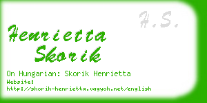 henrietta skorik business card